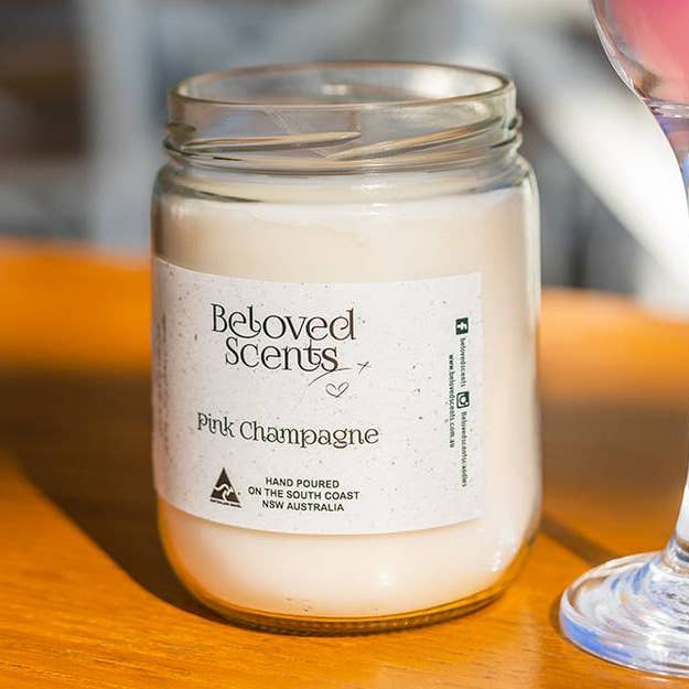 Pink Champagne Cocktail Candle for wholesale by Beloved Scents