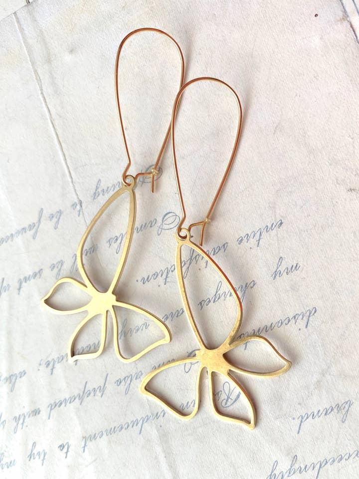 Delicate Butterfly Earrings Summer Garden Charm Earrings for wholesale by Red Truck Designs