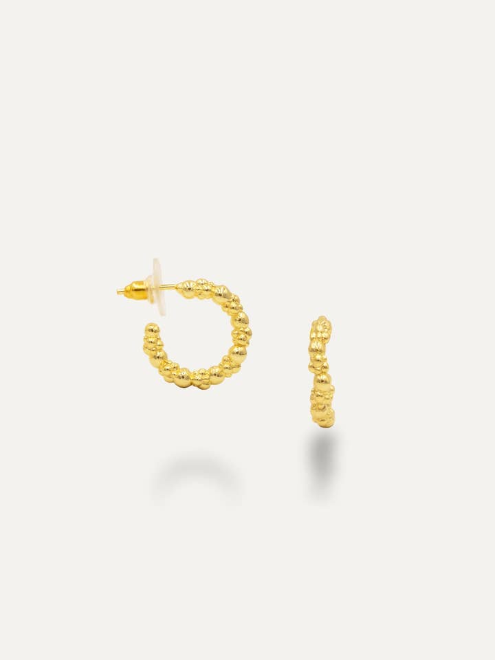 Bulabula Gold Hoop Earrings for wholesale by TIAHRA Jewelry