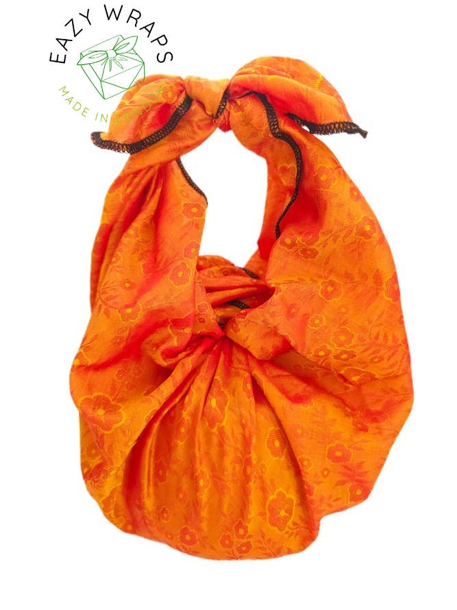 Eazywraps – wholesale Flat wrap – Pumpkin Patch/Two-Tone Gift Wrap/Sustainable fabric giftwrap