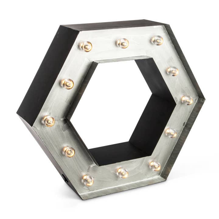 Discount Gerson Company 19.2"H Hexagon Lighted Shelf for wholesale by The Gerson Companies