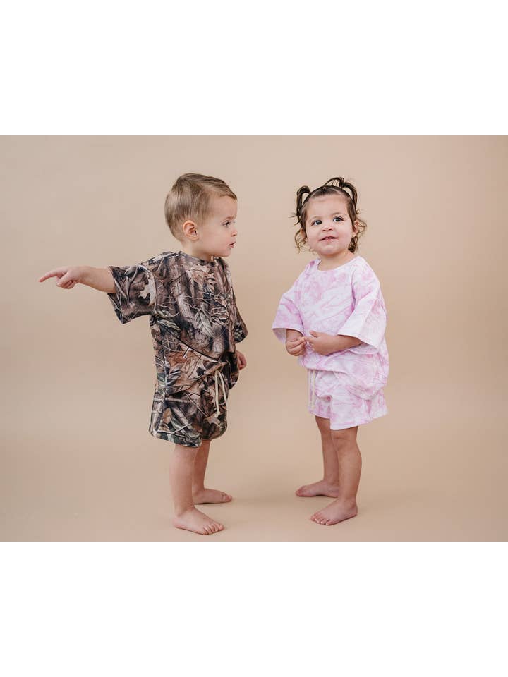 Lucky Panda Kids - Wholesale Top & Short Set - Kids - Shorts Set | Brown Camo10