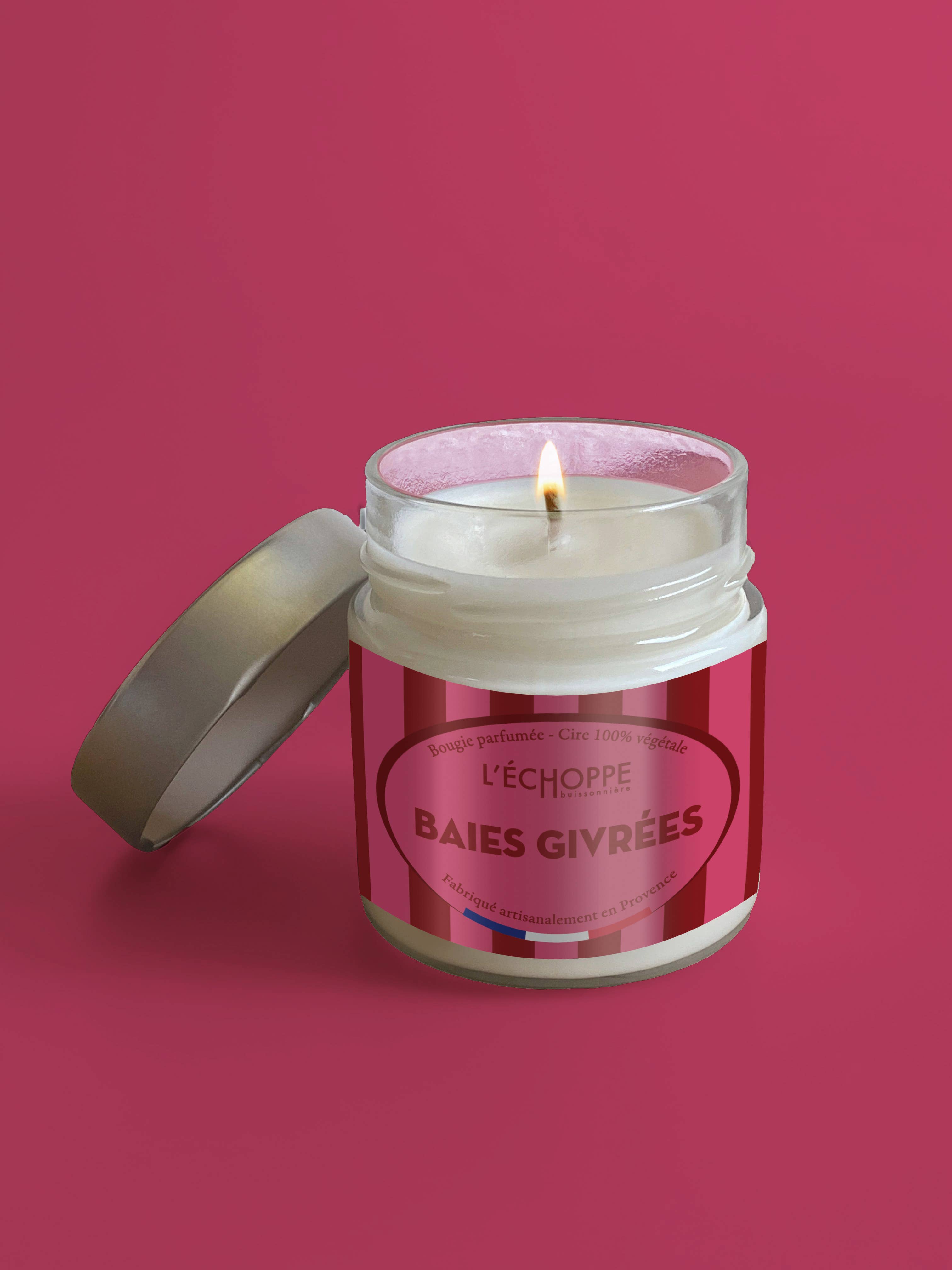 L'Échoppe Buissonnière – wholesale Burkljus – Frostade Bär - Doftljus 180g Vinter Jul Årsskifte1