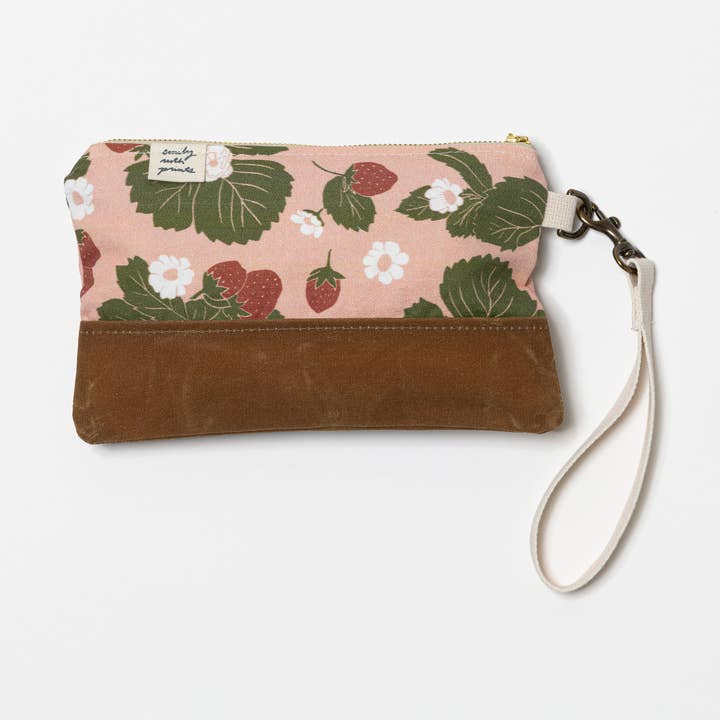 Waxed Canvas Wristlet for wholesale by emily ruth prints