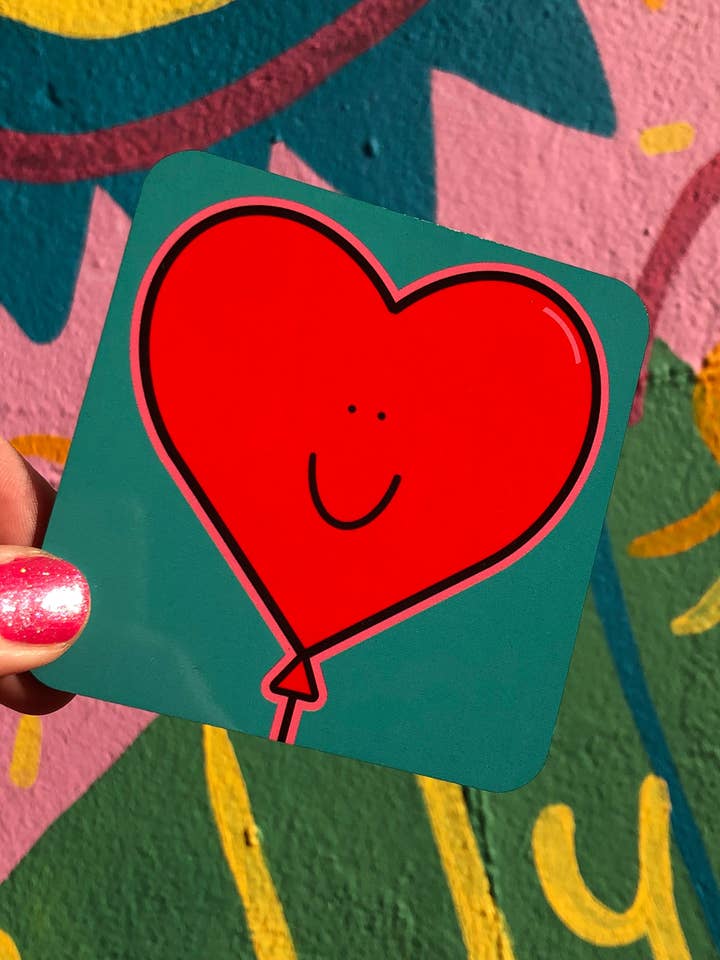 Heart Balloon Coaster - Case of 4 for wholesale by PaintsPylons