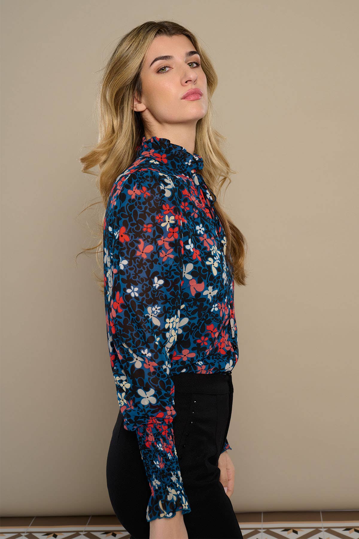 Blue ROSELLA TOP for wholesale on Faire3