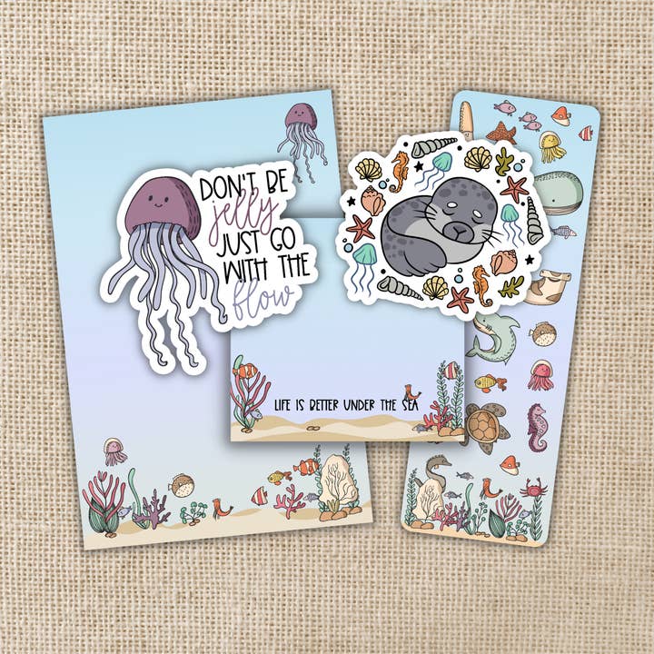 Under the Sea Boxed Stationery Gift Set for wholesale by Kingdom of Threads