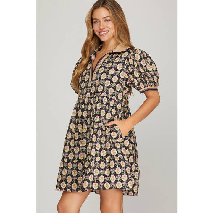 STYLE USA - Wholesale Dress - Women's - PRINTED WOVEN TIERED MINI DRESS3