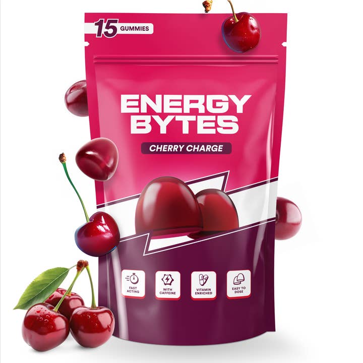 Energy Bytes - Wholesale Oral supplement/vitamin - Energy Bytes Caffeine Gummies | Cherry Charge | 1-Pack