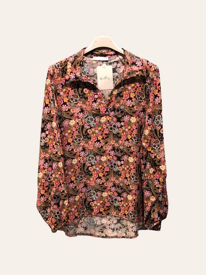 Moonsun - Wholesale Blouse - Women's - Boheme French collar blouse #42894