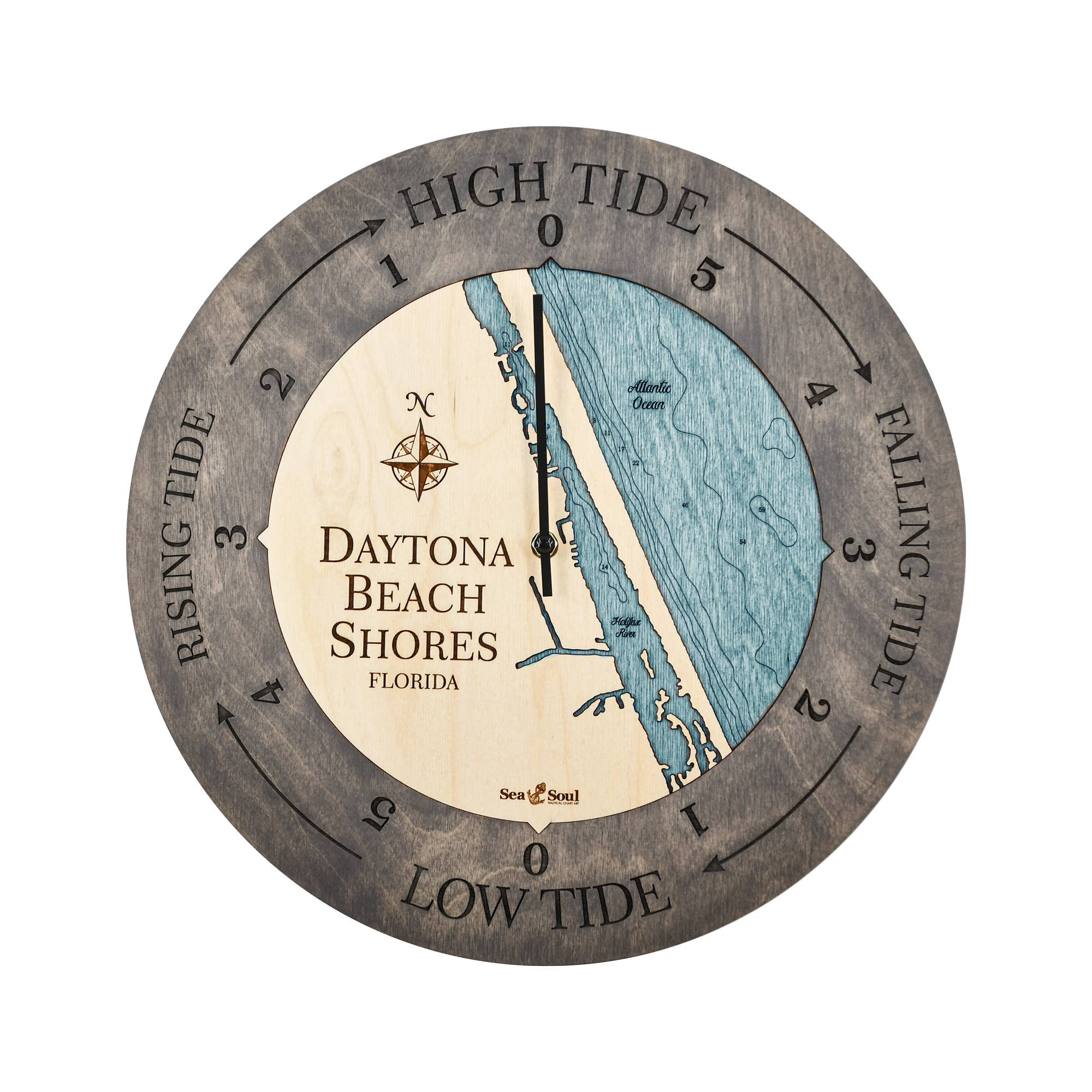 Sea & Soul Nautical Chart Art - Wholesale Wall Clock - Florida East Coast Nautical Chart Tide Clock-Many Locations52