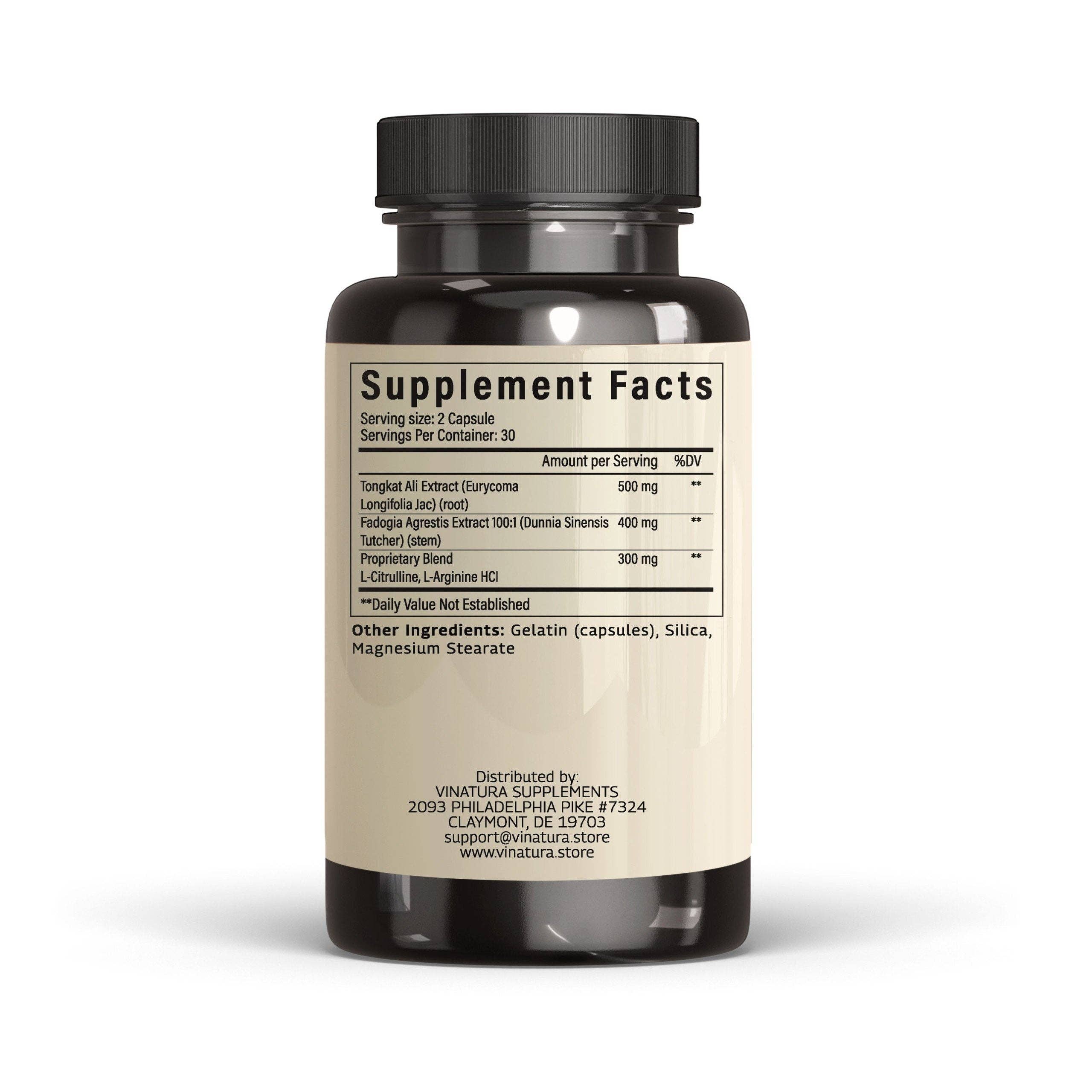 VINATURA SUPPLEMENTS - Wholesale Oral Supplement/Vitamin - Tongkat Ali Fadogia Agrestis 1200mg5