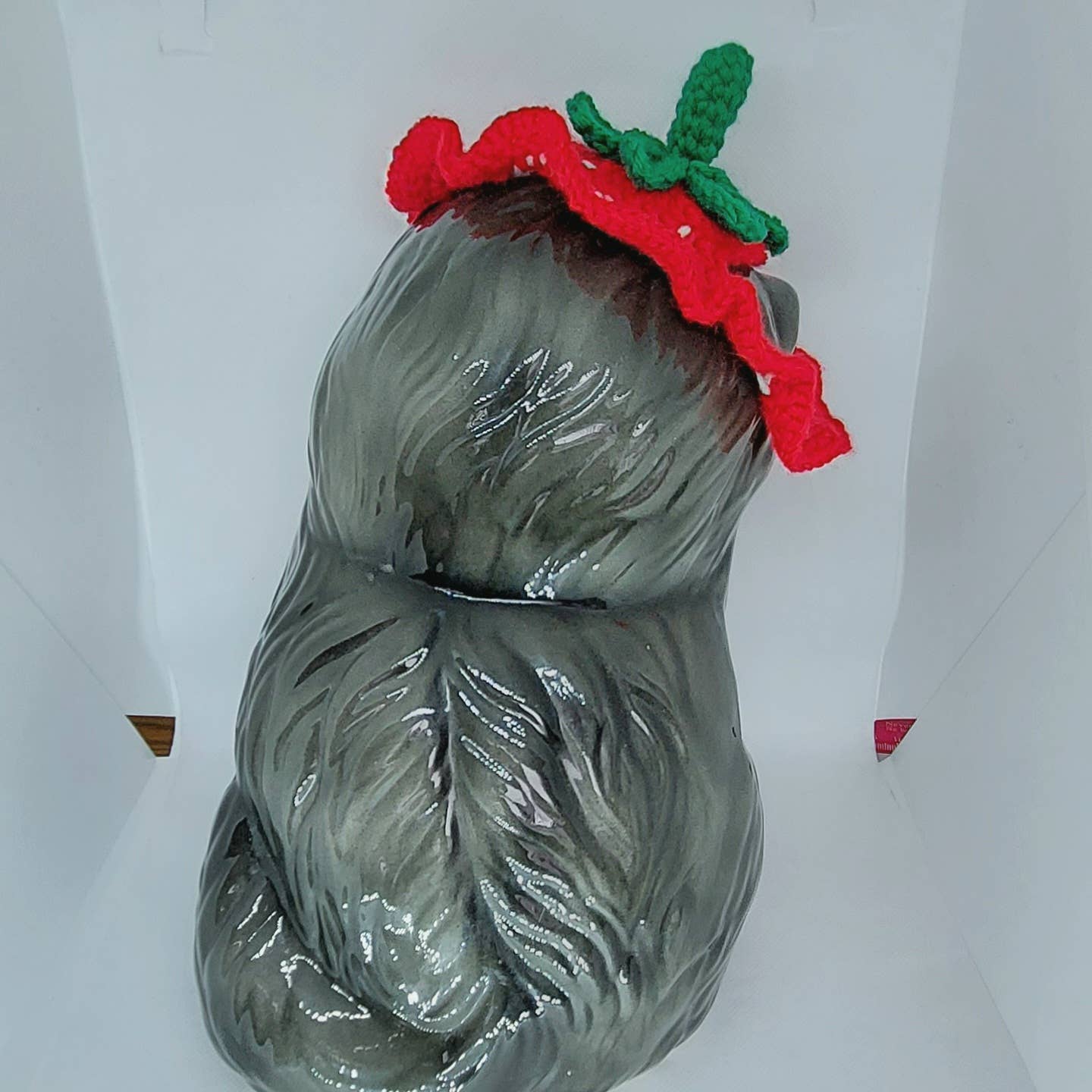 Glitter Ghost Clothing and Accessories – Engroshandel Hundehat - Hund – Hæklet Jordbærhue - Kattehjelm - Pet Hat3