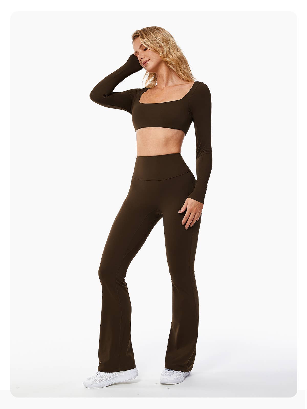 Mantra Active - Wholesale Activewear Set - Women's - Zoey Super Crop Top and Flare Yoga Pant Activewear Set 6