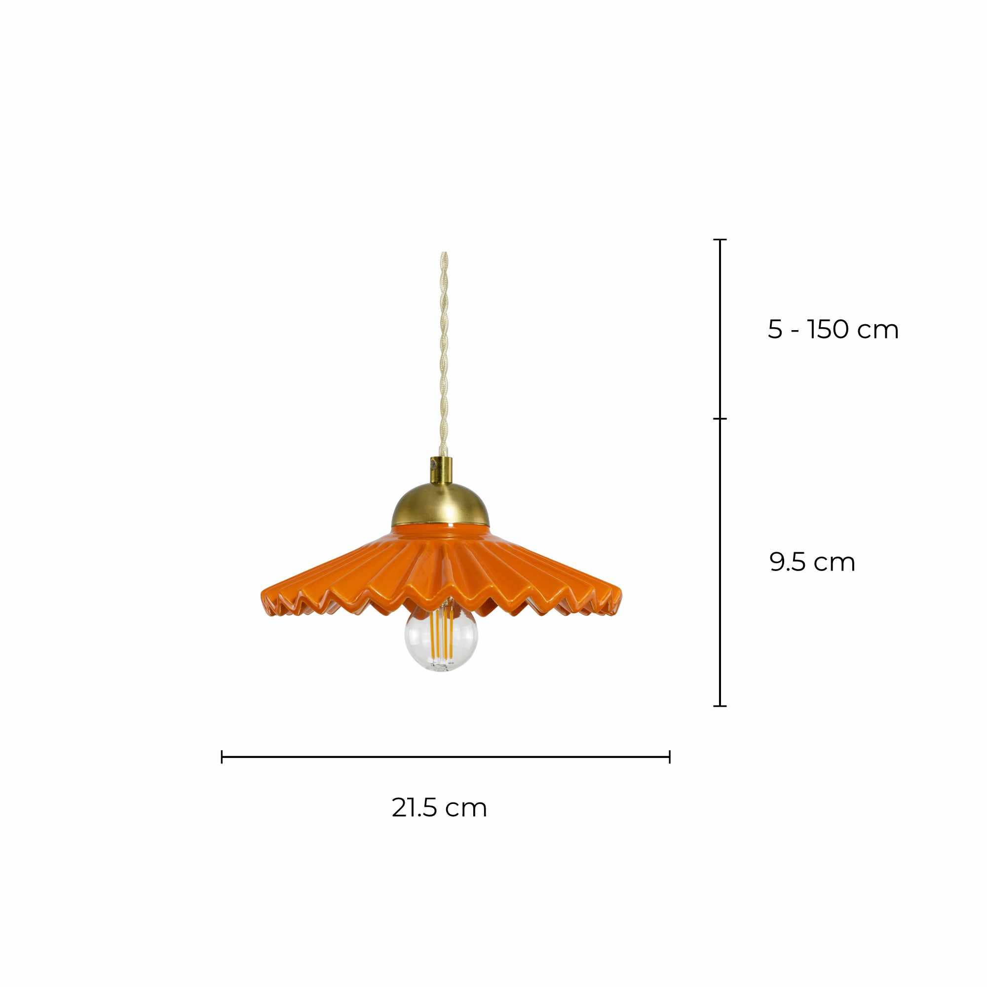 C-Création - Wholesale Chandelier/Hanging Light - Colored ceramic pendant and Babouchka textile cord28