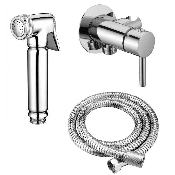 Stilform Handels GmbH - Wholesale Bathroom Accessory Set - Design toilet/bidet hand shower complete set with mini flush-mounted mixer