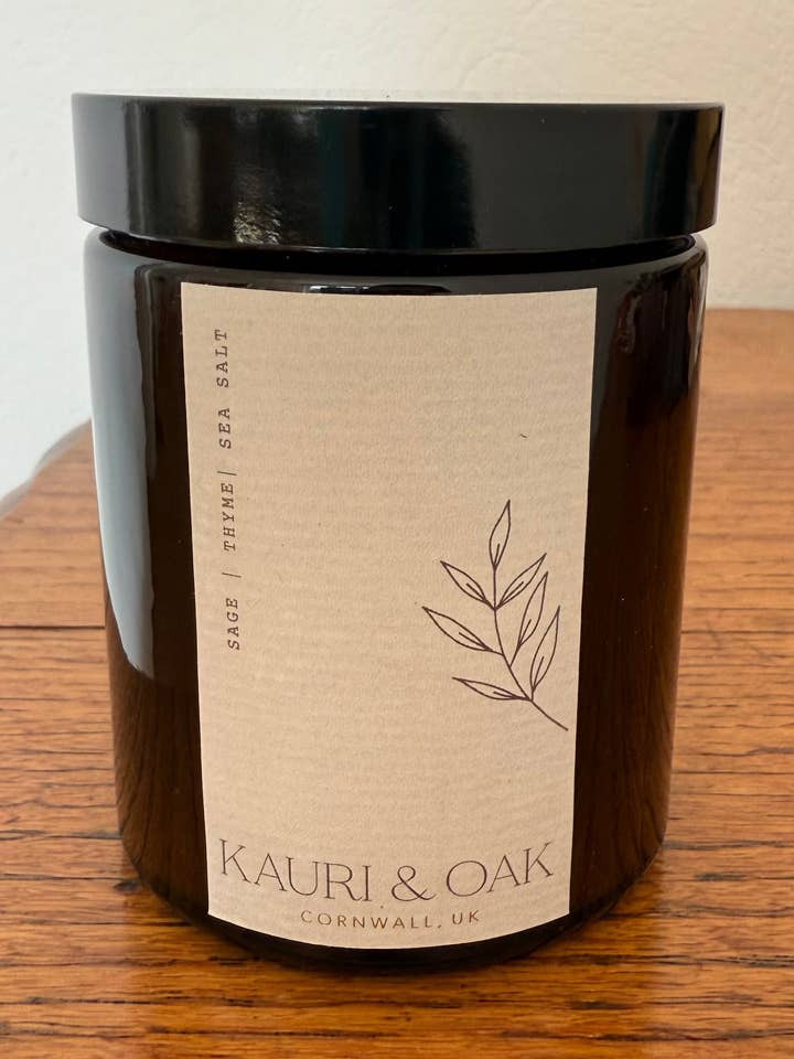 Sage, Thyme & Sea Salt Candle for wholesale by Kauri & Oak