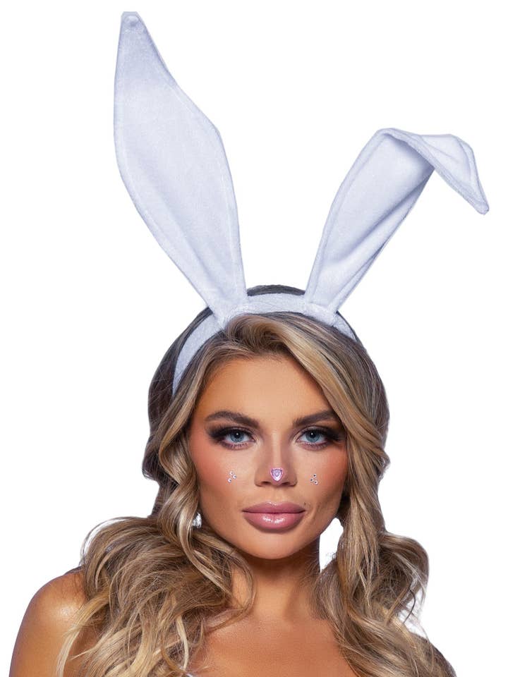 Bendable Velvet Bunny Rabbit Ear Headband for wholesale by Leg Avenue