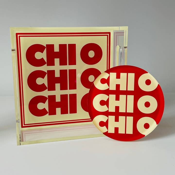 MadHouse - Wholesale Decorative Tray - Chi Omega Small Tray1