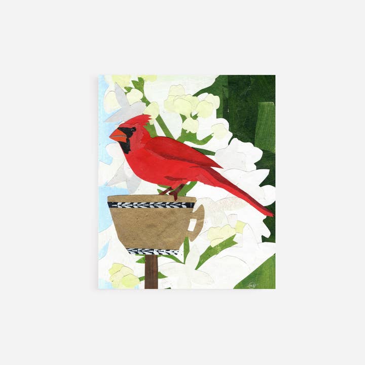 Red Cardinal Note Card for wholesale by Mandy Warhol Fine Art