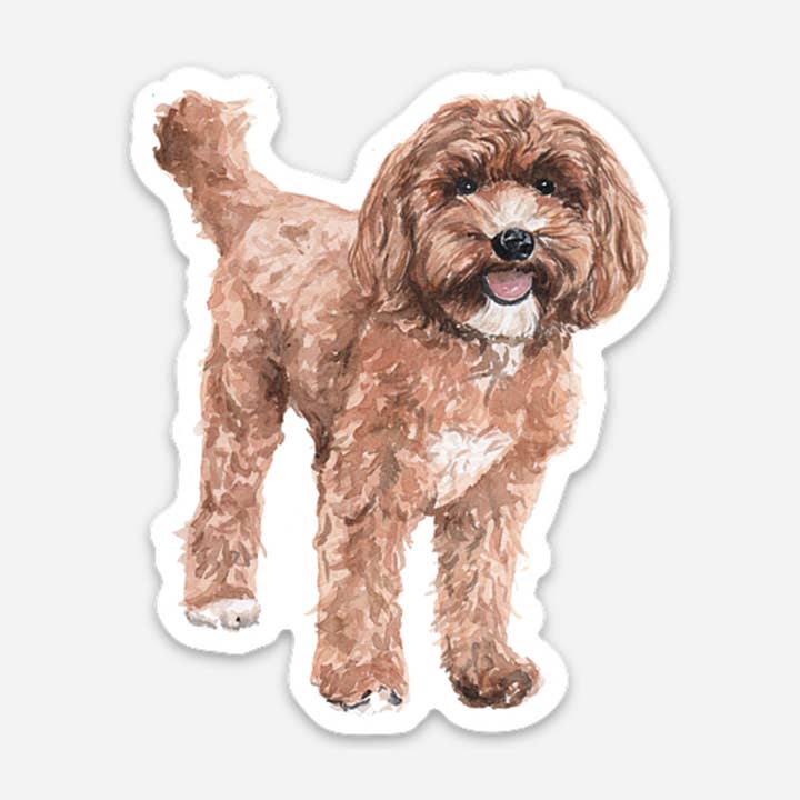 Goldendoodle vinylklistermærke for engroshandel hos The Scribblist