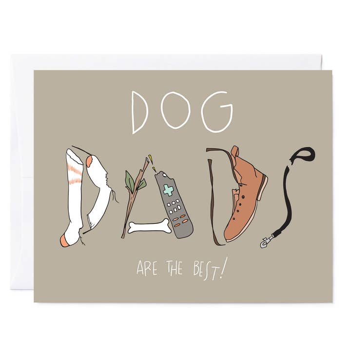 Dog Dad! Chews-a-lot | Father's Day Greeting Card for wholesale by Tuxberry & Whit