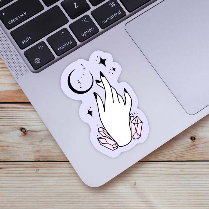 Mystic Crystals and Moon Sticker - Purple for wholesale by Big Moods