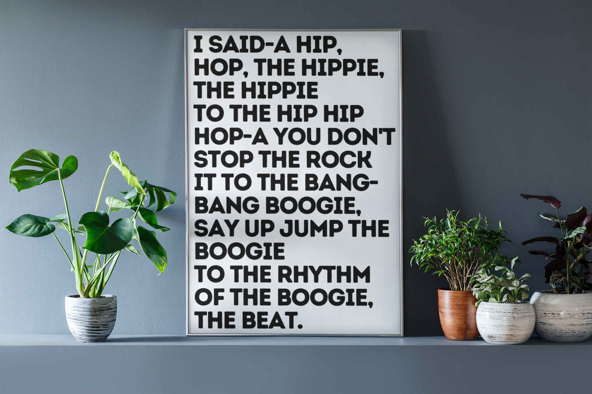 Blue Iris Designs Co - Wholesale Art Print - Rappers Delight Lyrics Print1