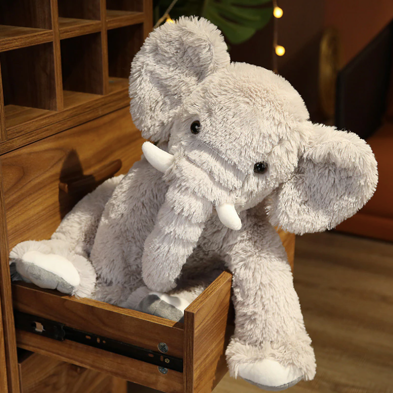 ToyalFriends - All Import Duties Covered! - Vente Peluche – enfant et bébé - Peluche éléphant 45 cm en tissu velours doux8