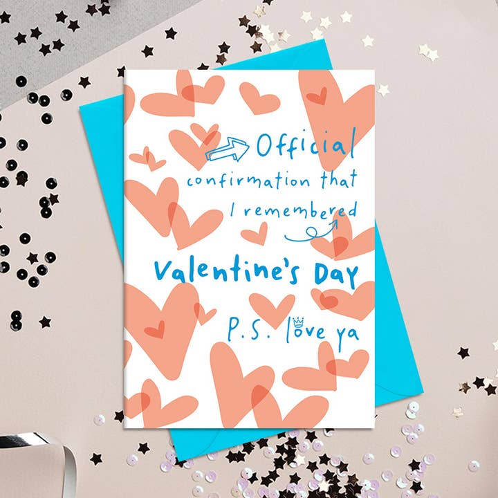 Ho ricordato San Valentino - Biglietto di auguri per la vendita all'ingrosso da parte di Dandelion Stationery
