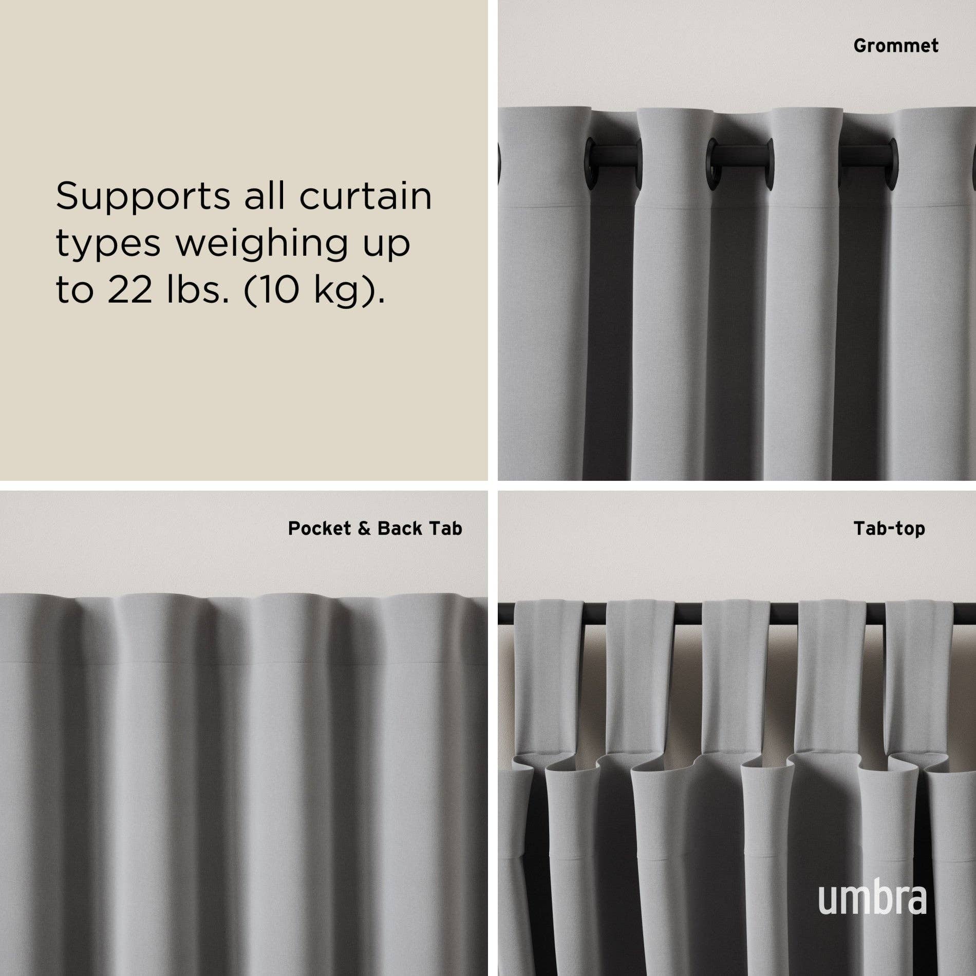 Umbra - Wholesale Curtain Rod - Ringlet Curtain Rod5