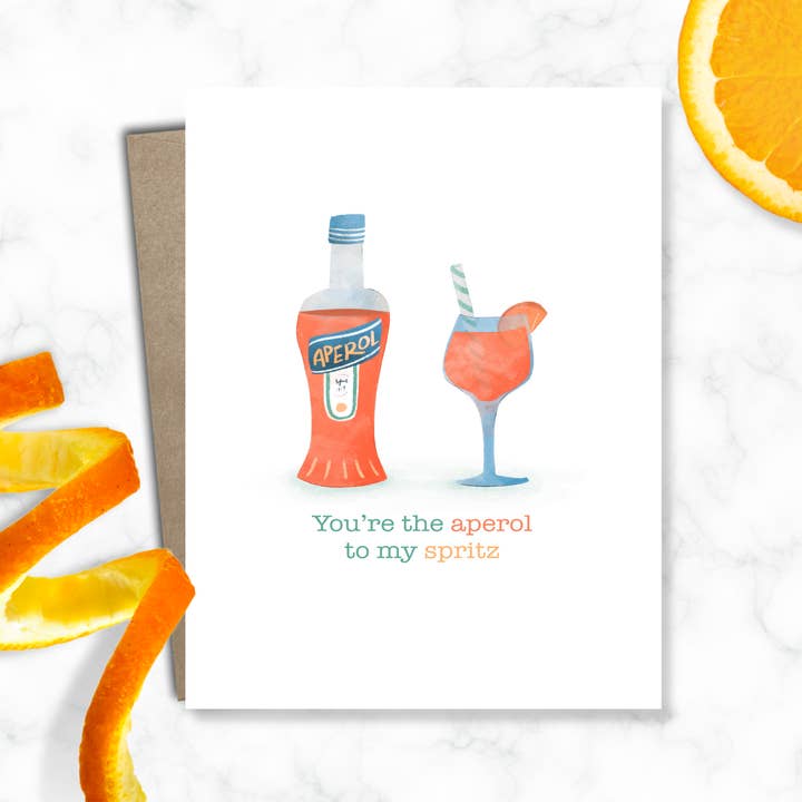 Carte d'amitié - Aperol Spritz pour la vente par Katie Stack Illustrates