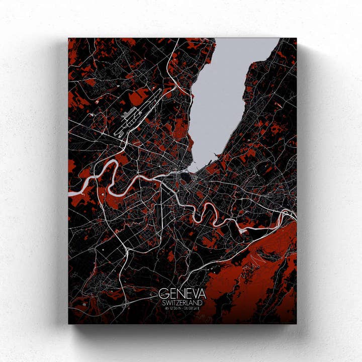 Poster of Geneva | Switzerland pour la vente par mapospheres