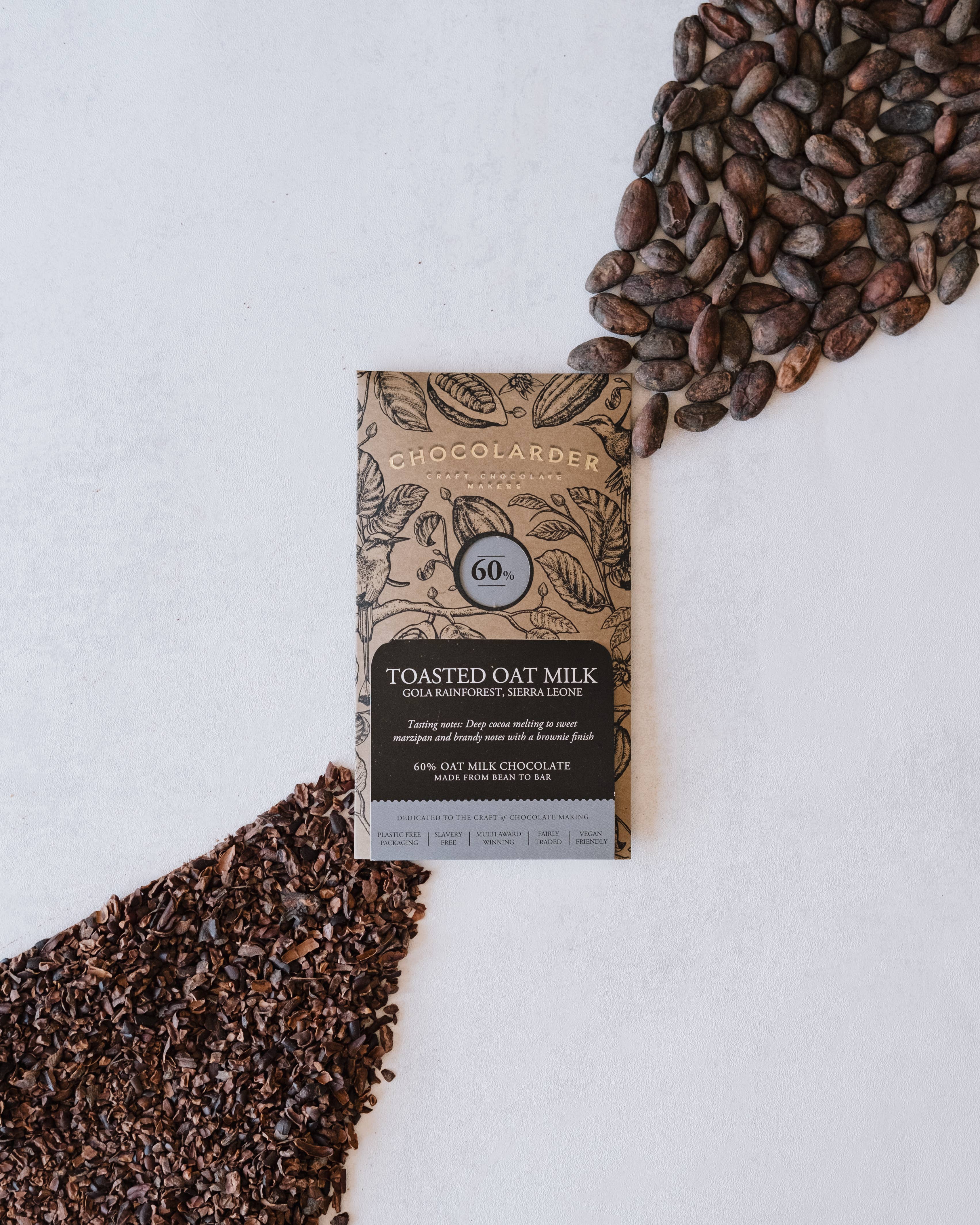 Chocolarder - Wholesale Chocolate Bar - Gola Toasted Oat 60% Milk Chocolate Bar2