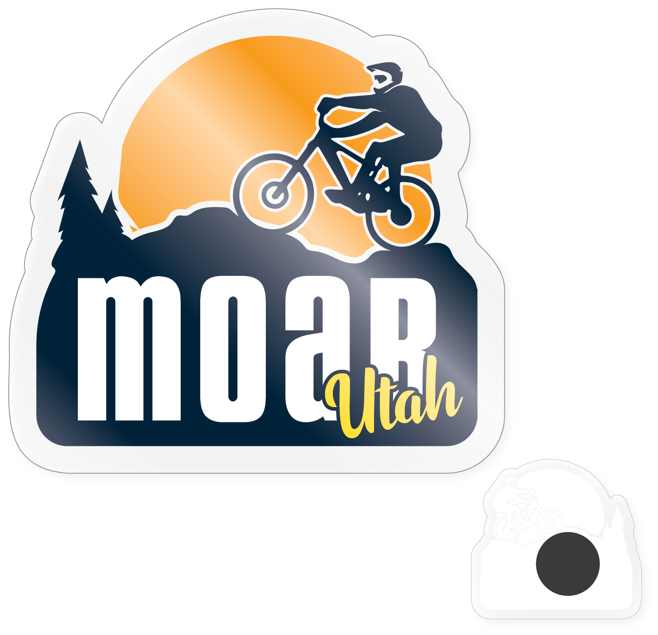 Morris Magnets - Wholesale Magnet - Magnet - Utah Moab with Mountain Biker0