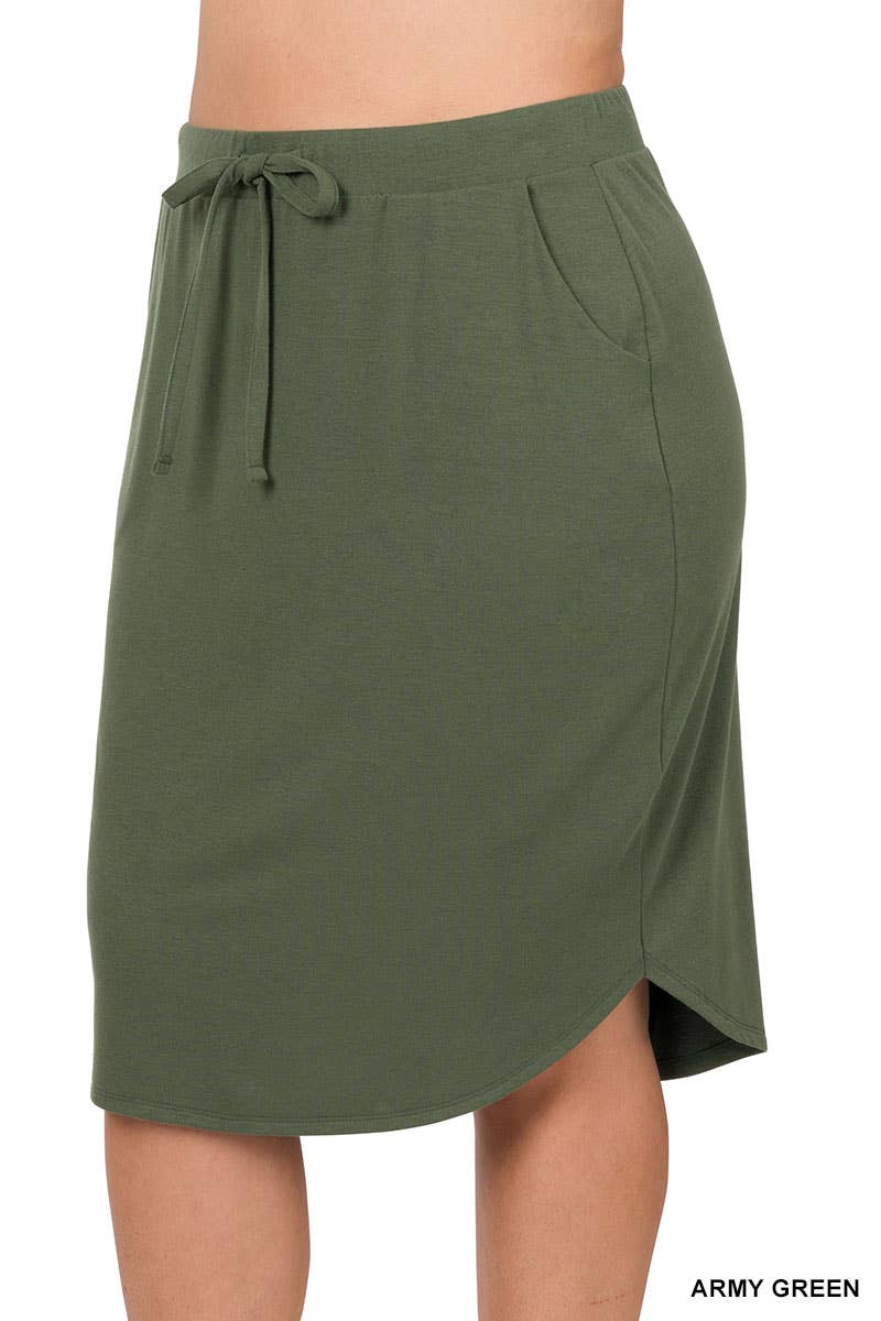 42POPS - Wholesale Skirt - Women's - `.PLUS SIZE ELASTIC WAIST TULIP HEM SKIRT29