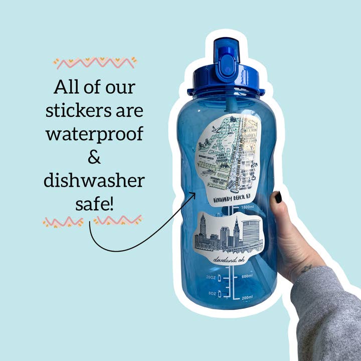 Sparks House Co. - Wholesale Sticker - Tacoma Washington skyline sticker for laptops, cityscape art