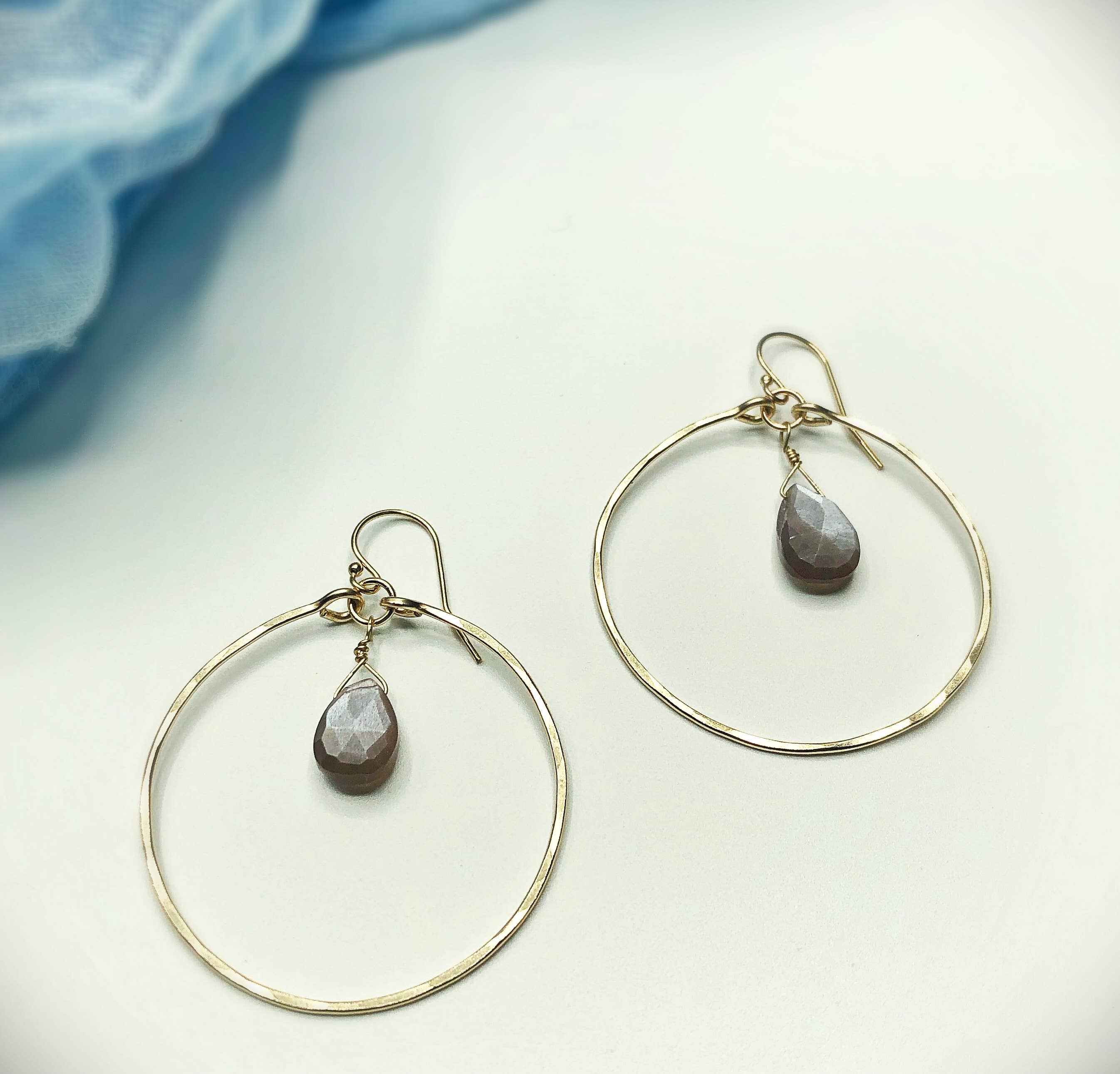REMOVED BRAND - Wholesale Dangle Earrings - Chocolate Moonstone Hoops3