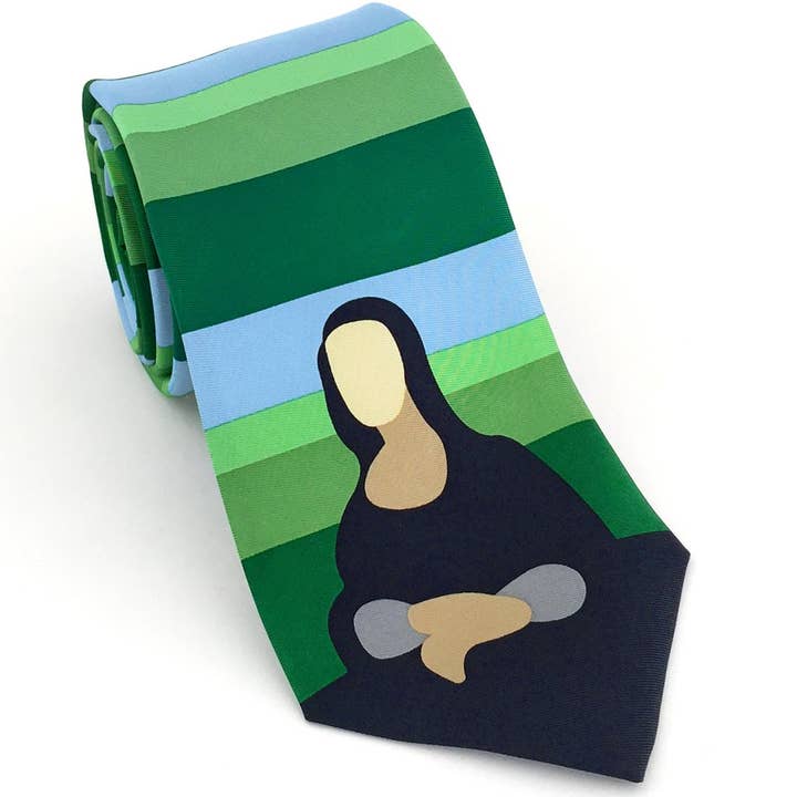 Modern Mona Art Silk Necktie for wholesale by Josh Bach Limited