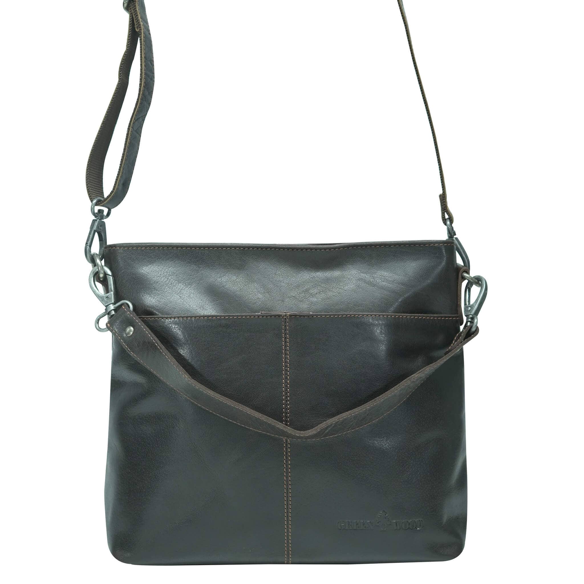 Greenwood - Vente Sac porté épaule – femme - Sac à main Lisa en cuir avec bandoulières interchangeables13