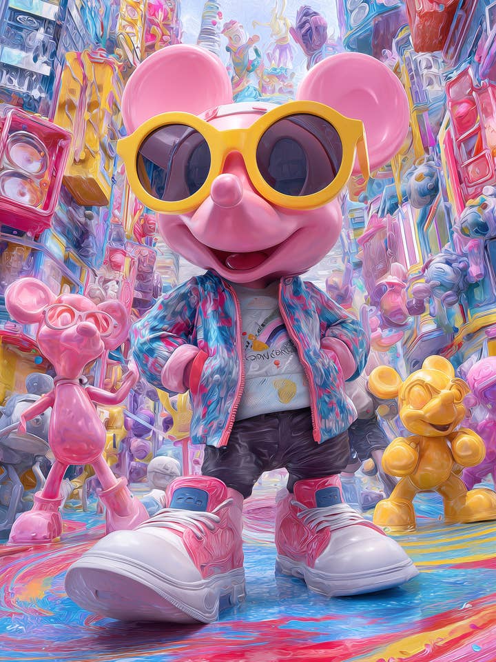 Pop Mouse City – Canvas Wall Art Print for wholesale by StickerMoo