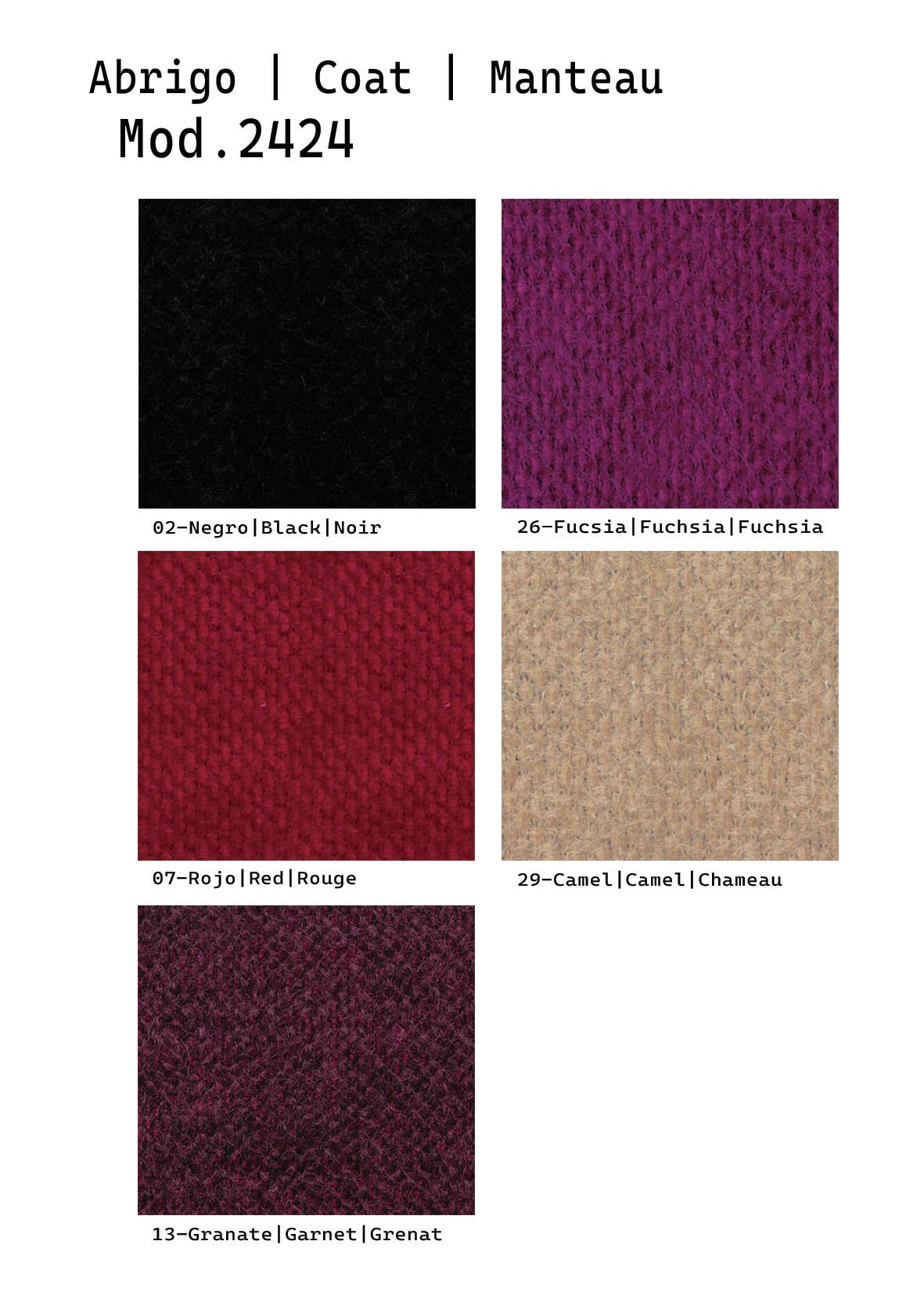 LOURDES CASTILLO - Wholesale Jacket - Women's - 372424L LONG COAT IN WOOLLY VAGUILLA FABRIC2