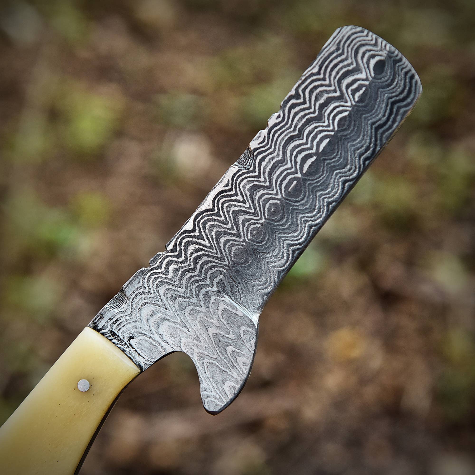 Deer Edge - Wholesale Kitchen/Utility Knife - 
Authentic Handcrafted Damascus Steel Cheese Knife with Ergo4