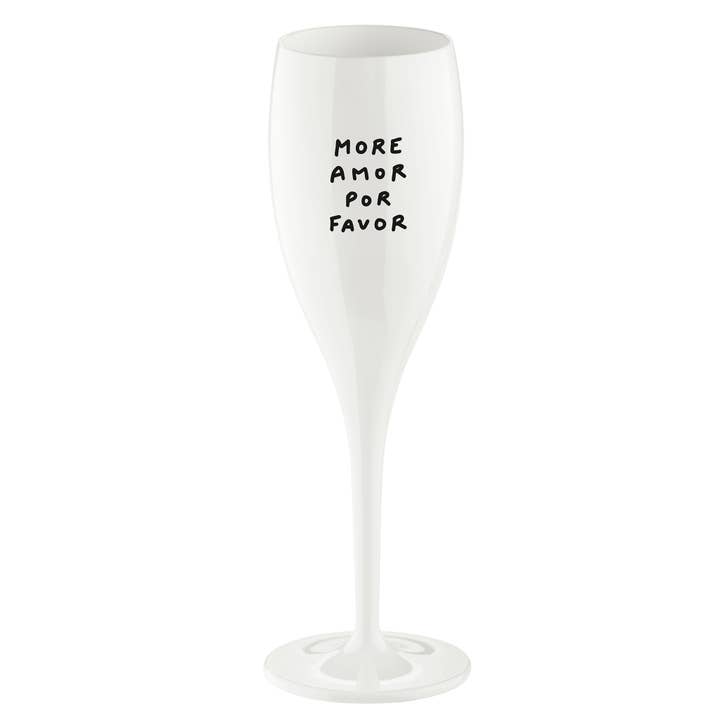 Vaso con impresión CHEERS No. 1 MÁS AMOR POR FAVOR para venta al por mayor de Koziol ideas for friends GmbH