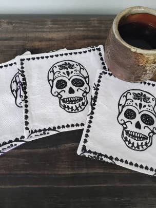 Skull Cocktail Servett Set för wholesale av Maple Moon Designs