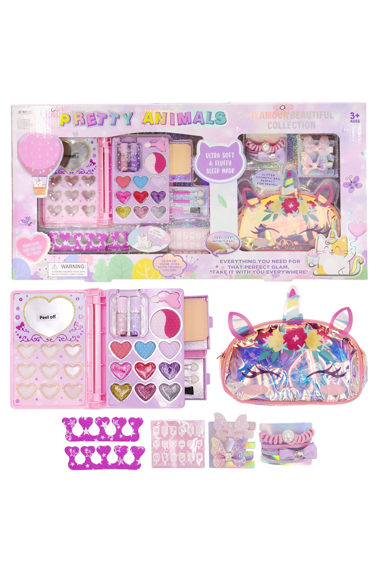 AS SHOWN Kids Unicorn Kitty Beauty Makeup Collection Kit for wholesale on Faire