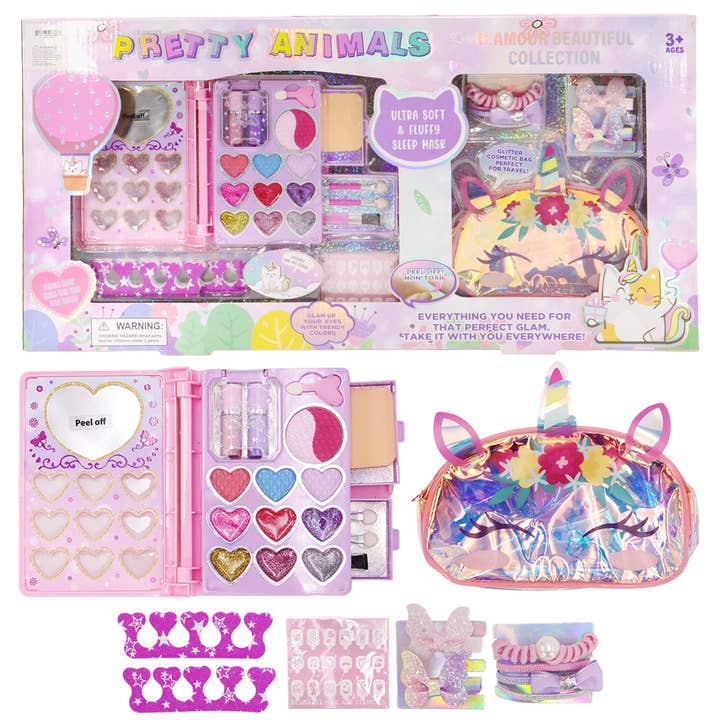 AS SHOWN Kids Unicorn Kitty Beauty Makeup Collection Kit for wholesale on Faire0
