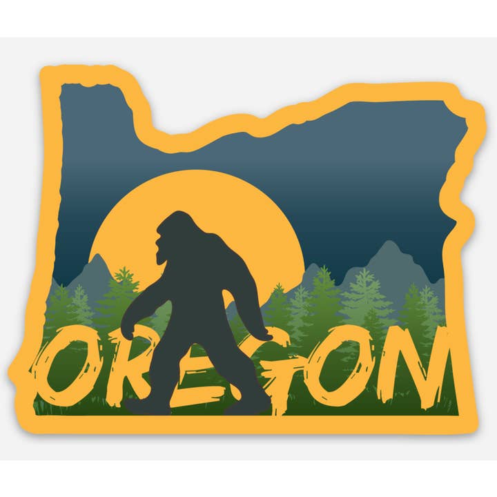Oregon Sasquatch Wilderness - Petit autocollant (paquet de 10) pour la vente par Tree City Stickers