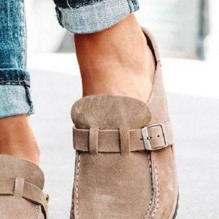 Beyond Apparel - Wholesale Lifestyle Sneakers - Women's - Round Toe Low Heel Buckle Sneakers