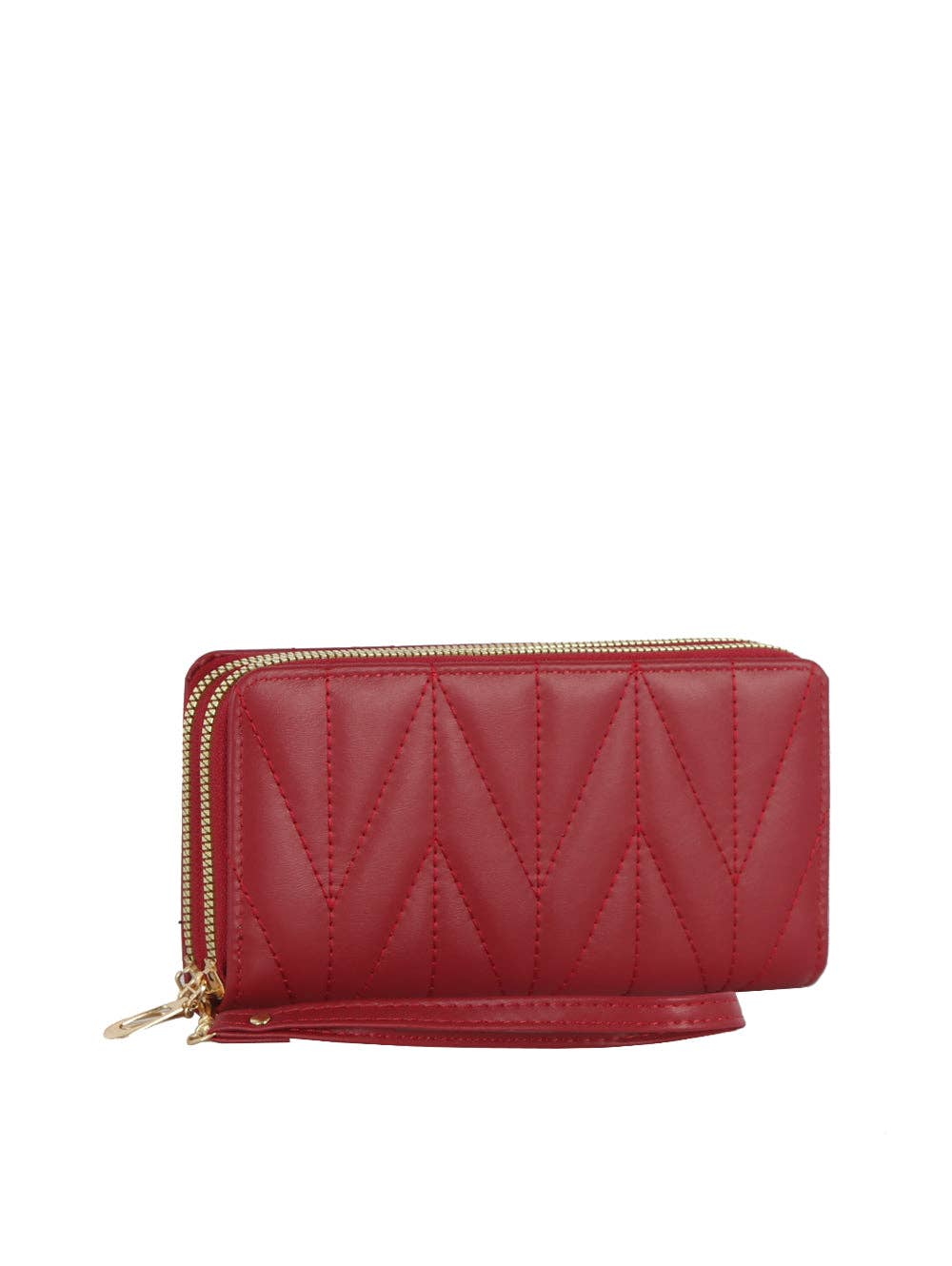 Handbag Factory Corp - Wholesale Wristlet - Zigzag Stitch Zip Wristlet Wallet4